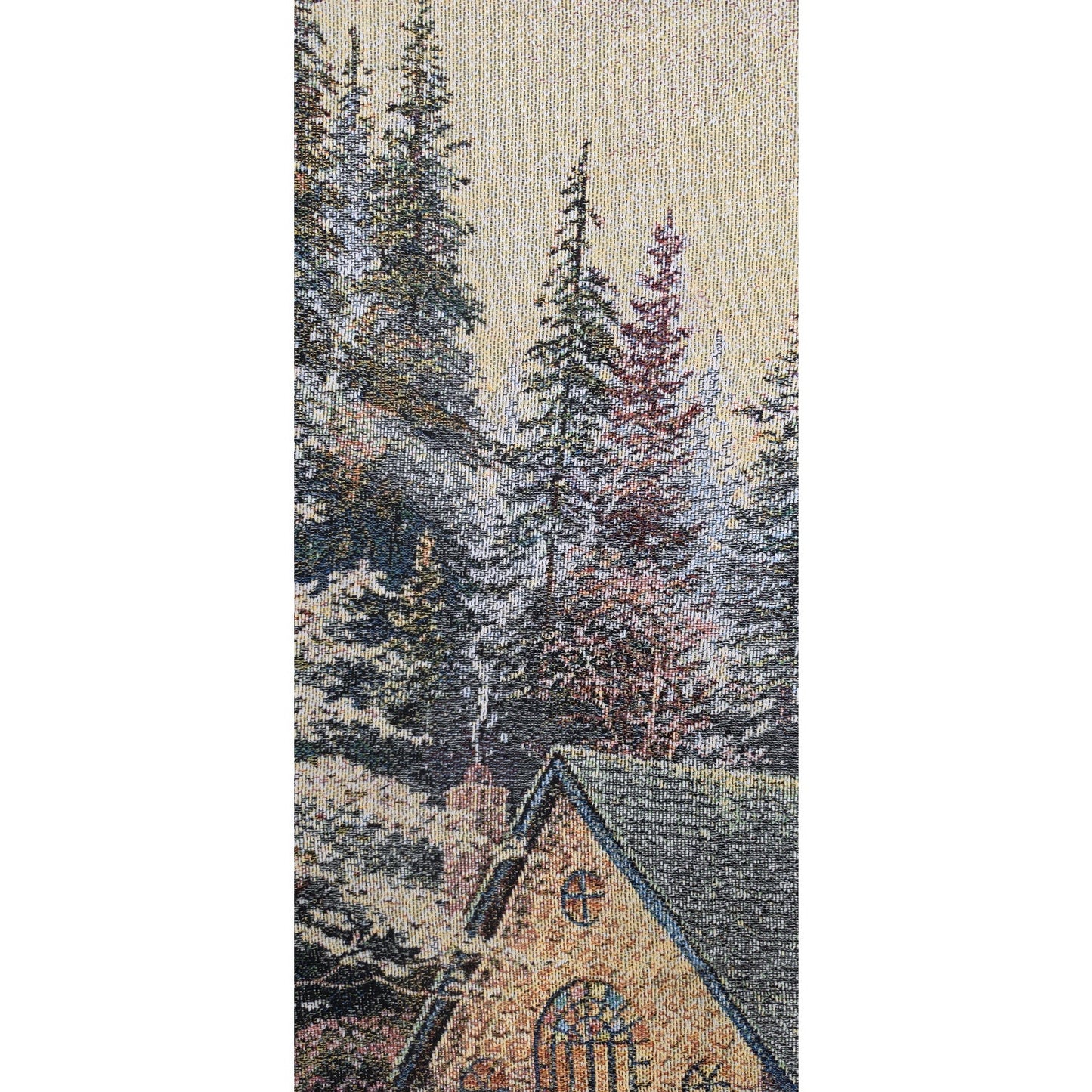 Thomas Kinkade 2006 Lord’s Prayer Tapestry Throw 60x51 Vintage Chapel Scene