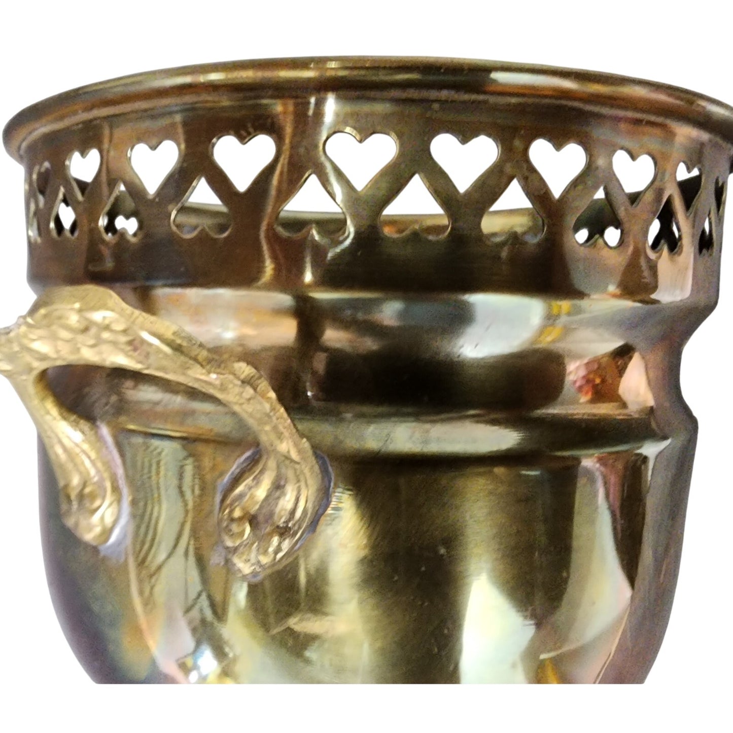 Vintage Tole Painted Silent Butler Roses + Brass Kobenhavn Trays & Flower Pot Lot