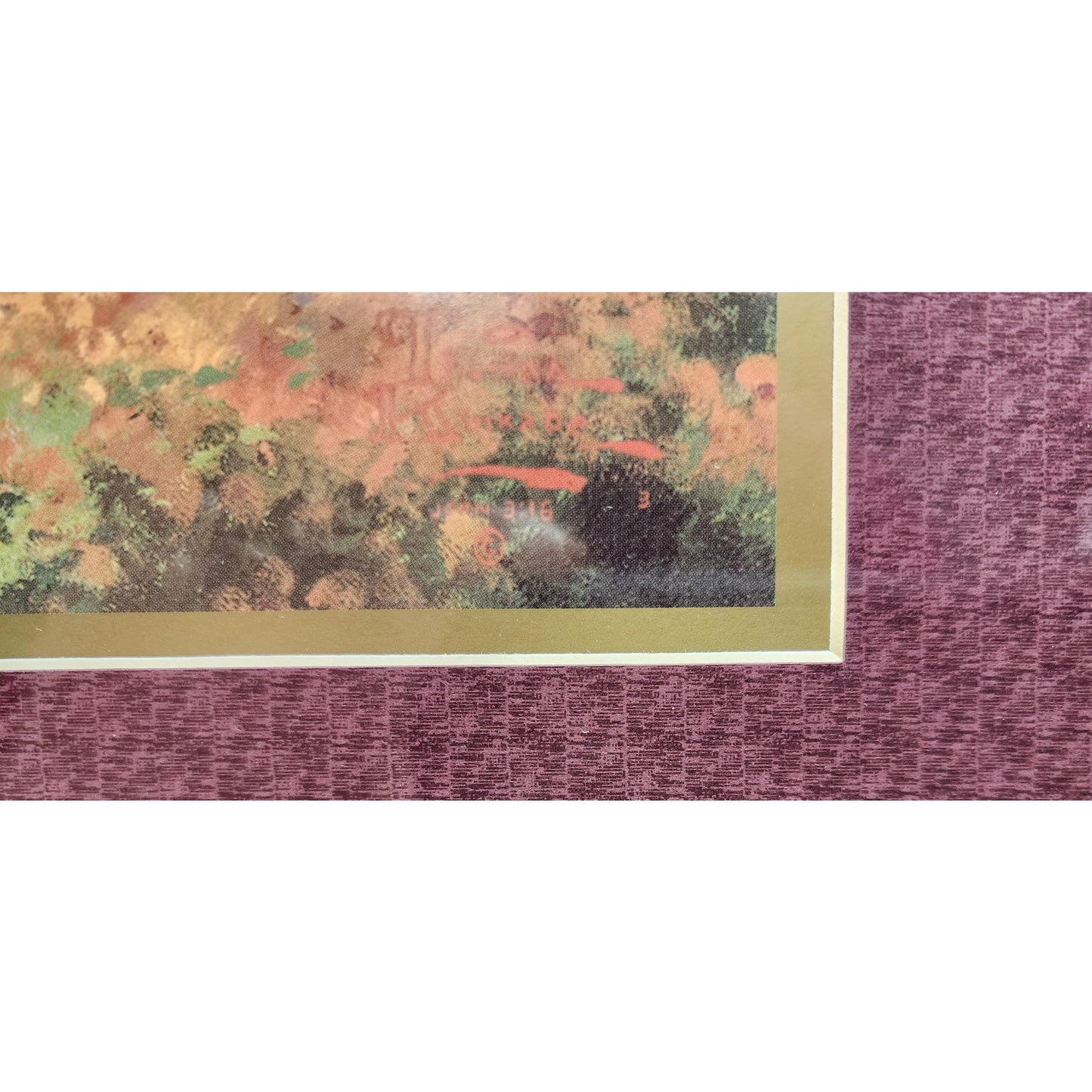 Thomas Kinkade Garden of Promise Lithograph Framed 22x29 Psalm 145:13 2002