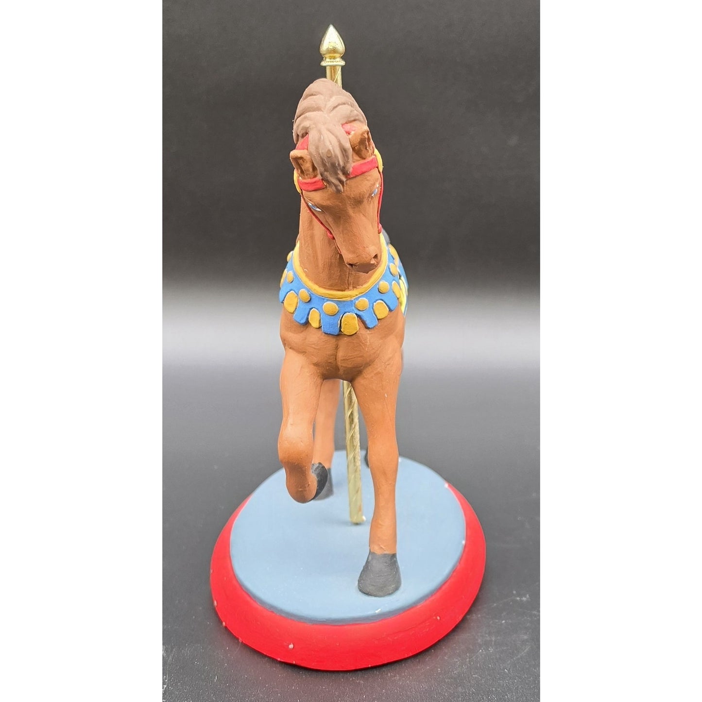 Vintage Handpainted Carousel Horse Figurines Set – Ceramic & Porcelain Pair
