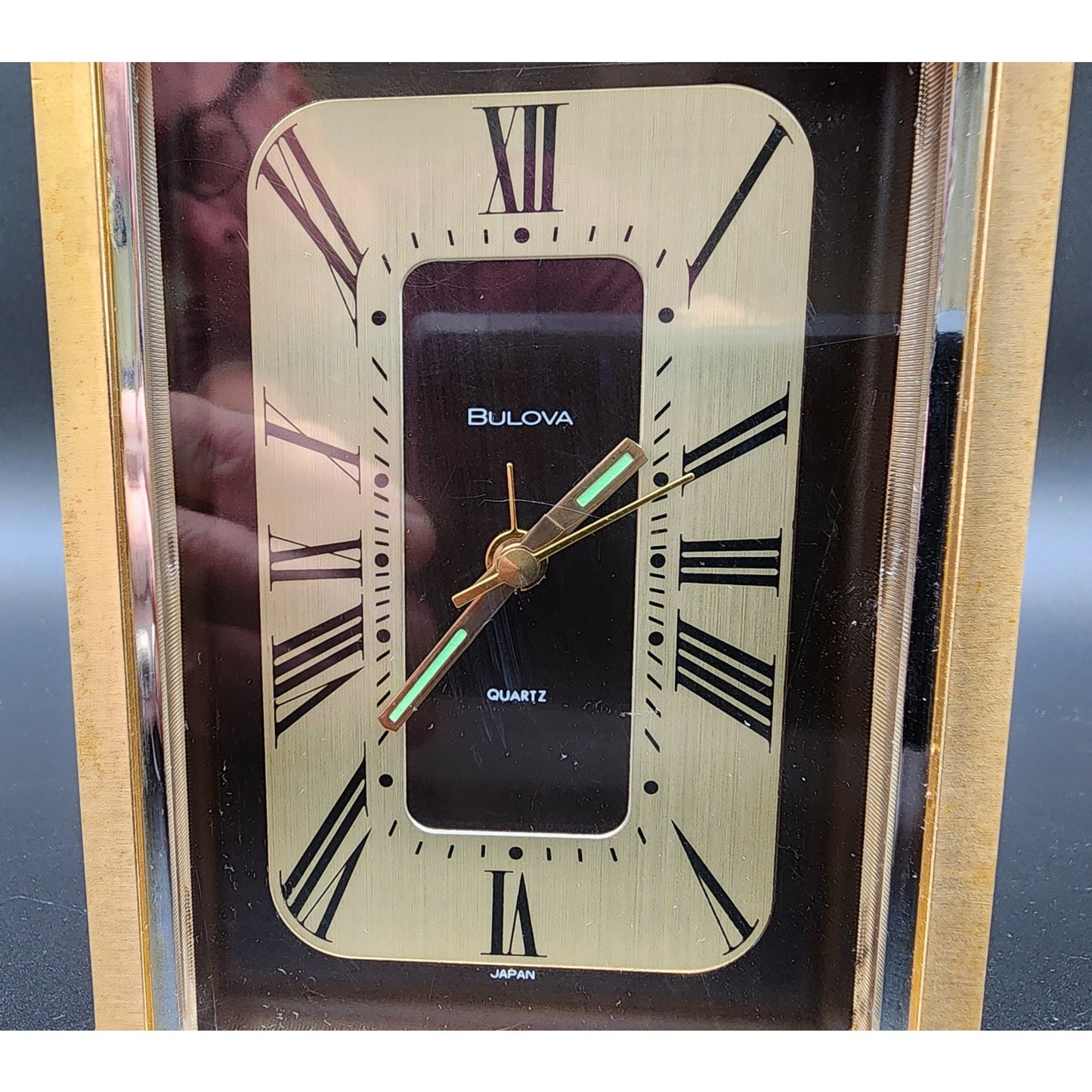 Vintage Bulova Brass Quartz Alarm Clock Japan – Carriage Style, Tested & Working