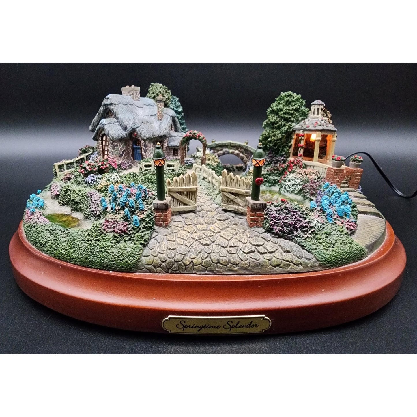 Thomas Kinkade Springtime Splendor Lighted Village LE #A1591 COA Works Vintage