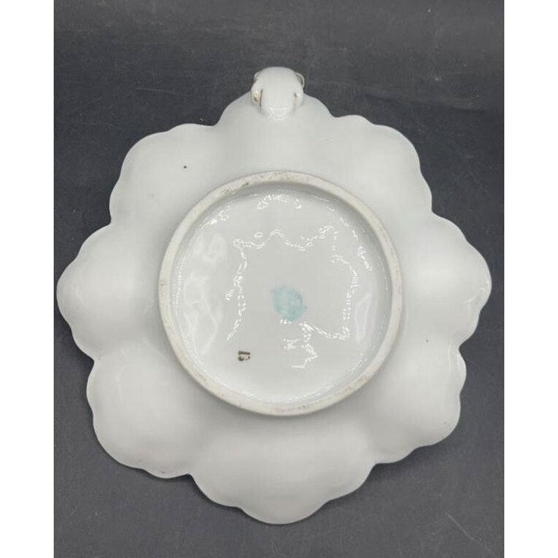 Antique Royal Bavarian Hand-Painted Cherub Porcelain Dish w/ Handle - Rare