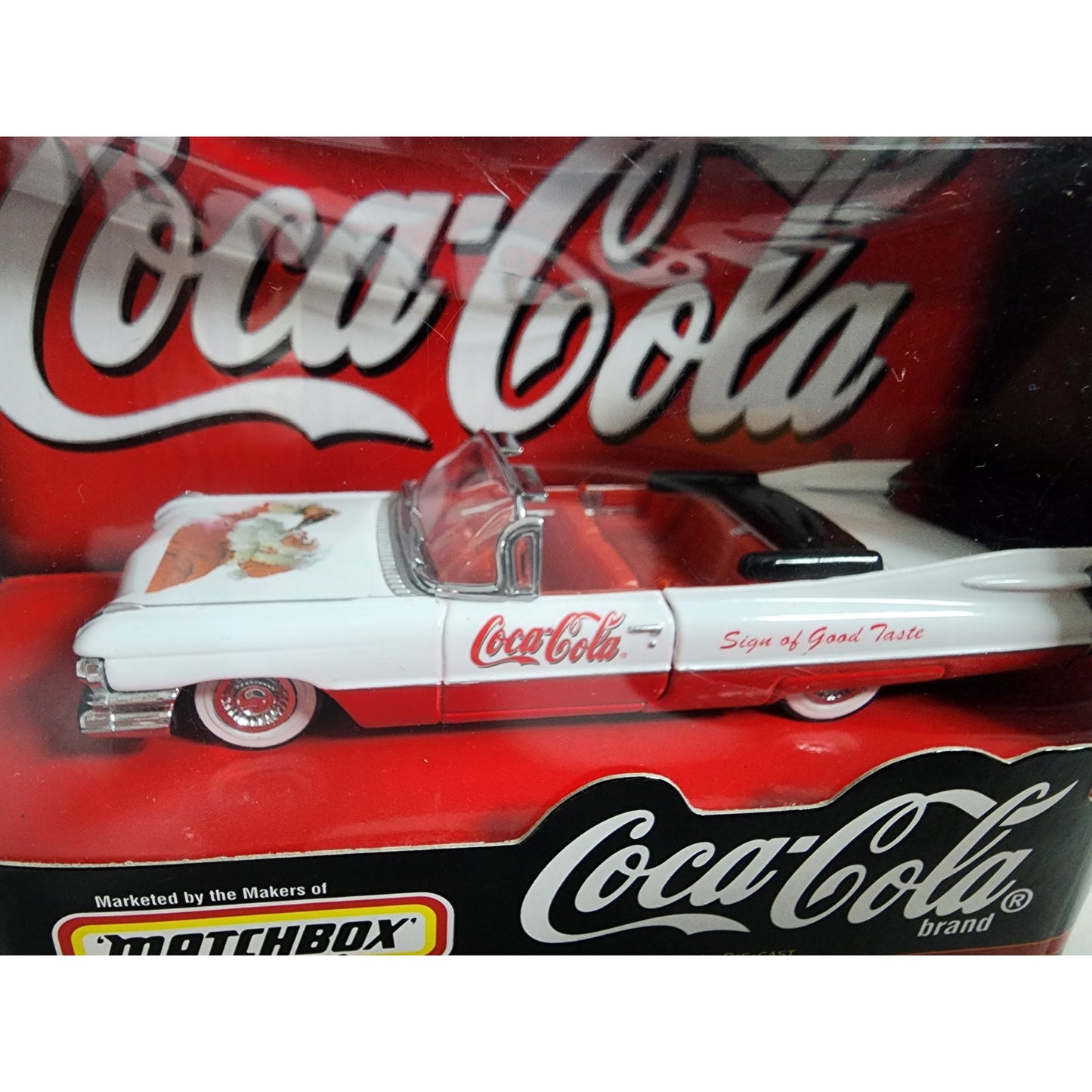 Coca-Cola 1959 Cadillac Convertible Santa Claus Matchbox Collectible DieCast VTG