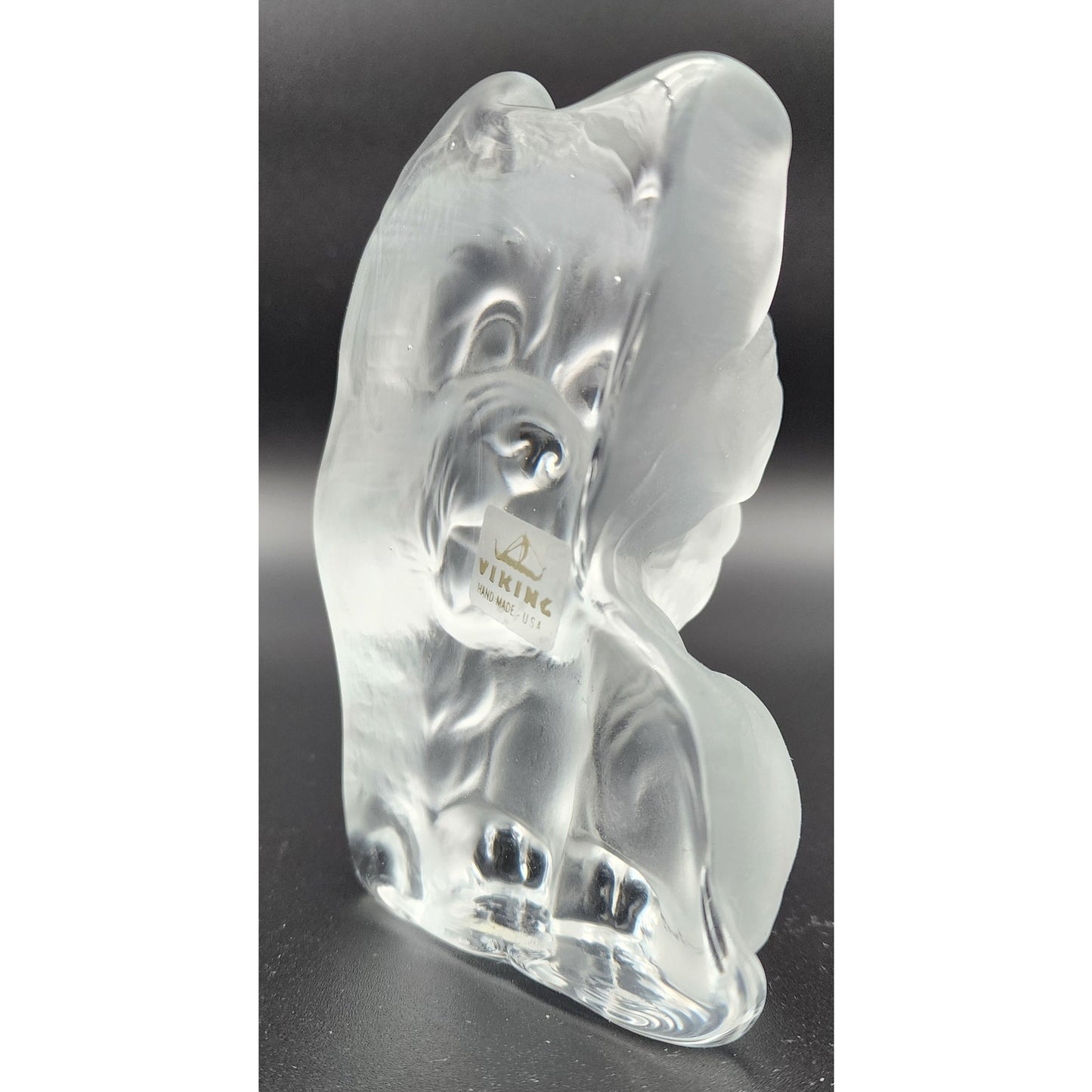 Viking Glass Hand Made USA Scottish Terrier Paperweight Bookend 5.25” Figurine