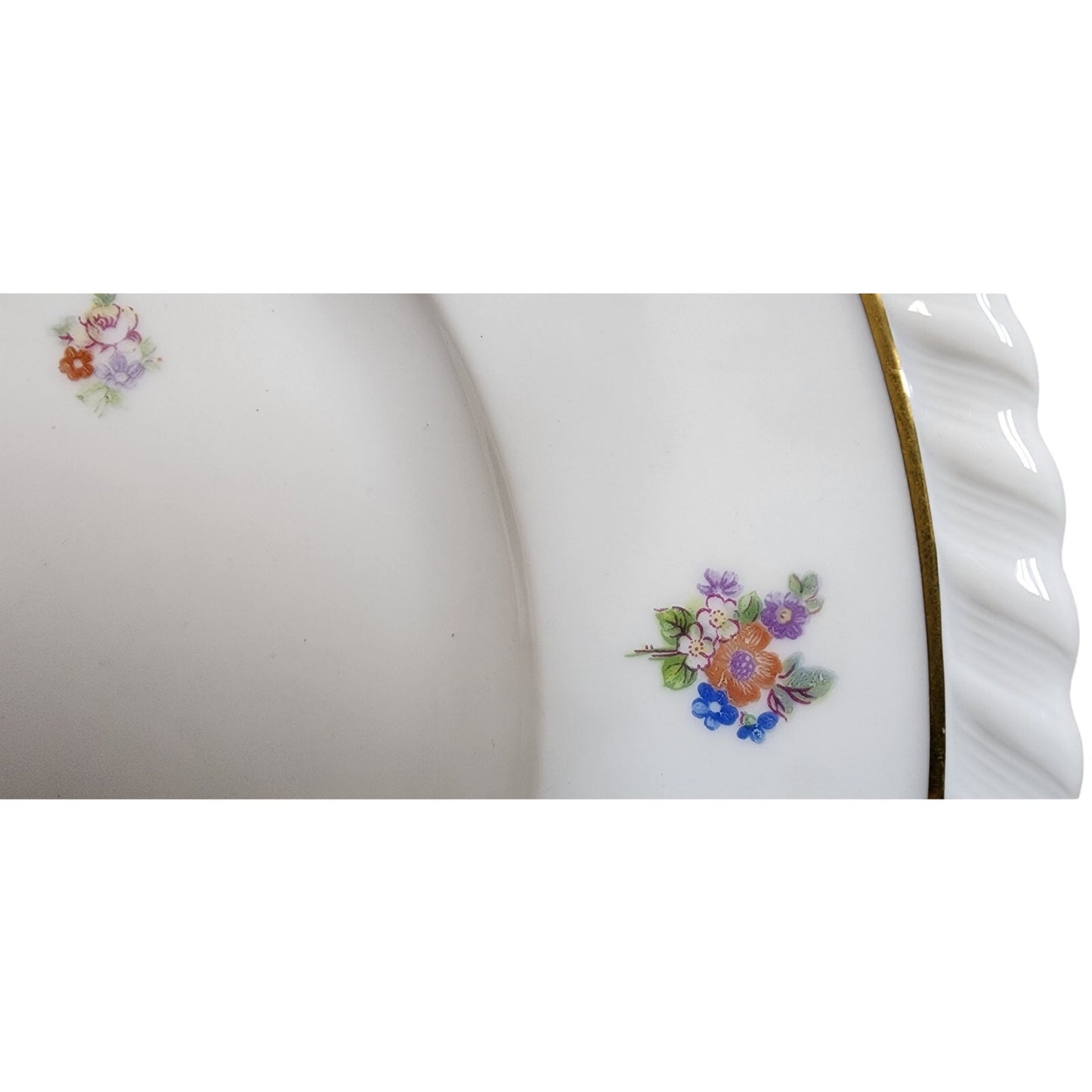 Vtg Franconia Krautheim Selb Bavaria Gretchen 24pc Floral Set Gold Scalloped