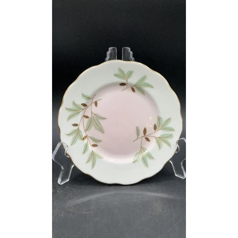 Royal Albert Braemar Bone China 6.25" Dessert Plates Set of 6 Pink Gold Fluted