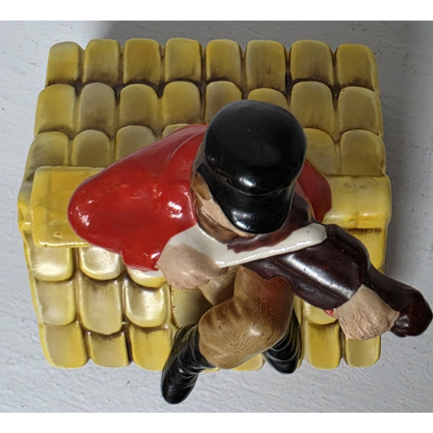 Vintage Fiddler on the Roof Handpaint Ceramic Music Box Rotating Sunrise Sunset