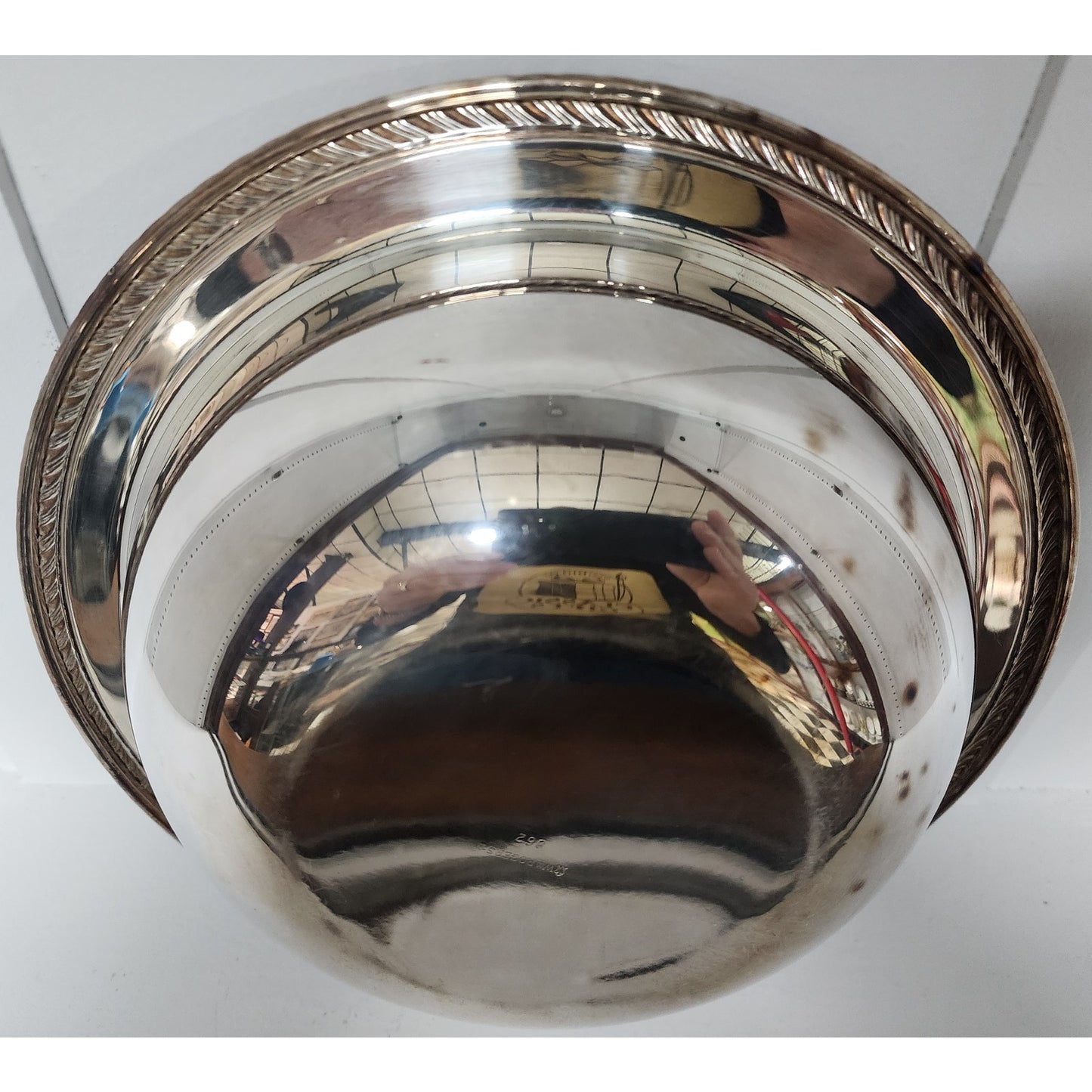 Vintage Wm Rogers Silver Plated Covered Bowl #862 Rope Trim 10.25" Diameter