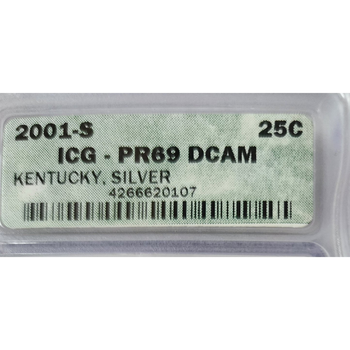 Kentucky Heritage Desk Set w/ Silver Quarter & Bluegrass $1 Coin + Flag