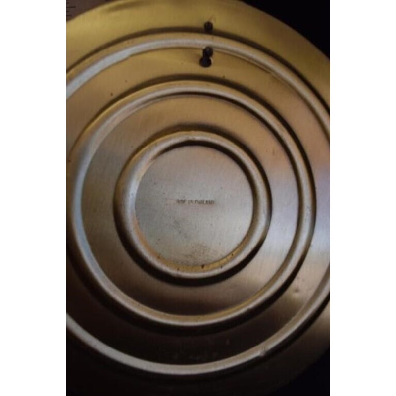 Vtg Pair British Brass Bed Warmers w/ Wooden Handles Pub Bar Scene - England