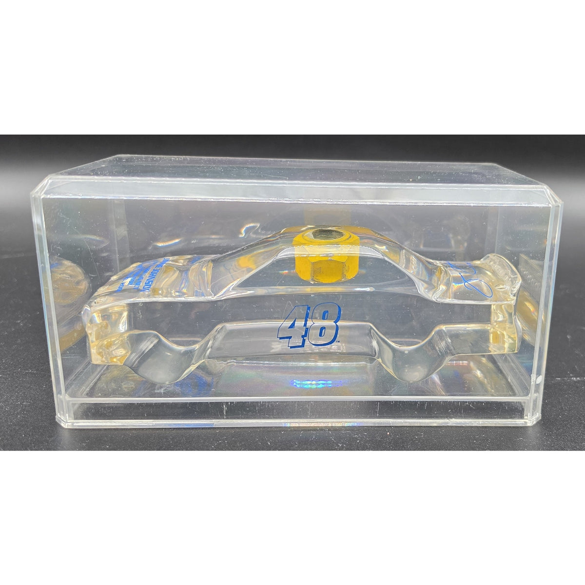 Jimmie Johnson #48 Autographed 2005 Daytona 500 Race Used Lug Nut Acrylic 1/100