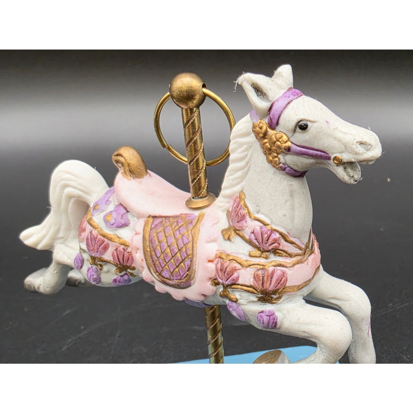 Vintage Handpainted Carousel Horse Figurines Set – Ceramic & Porcelain Pair