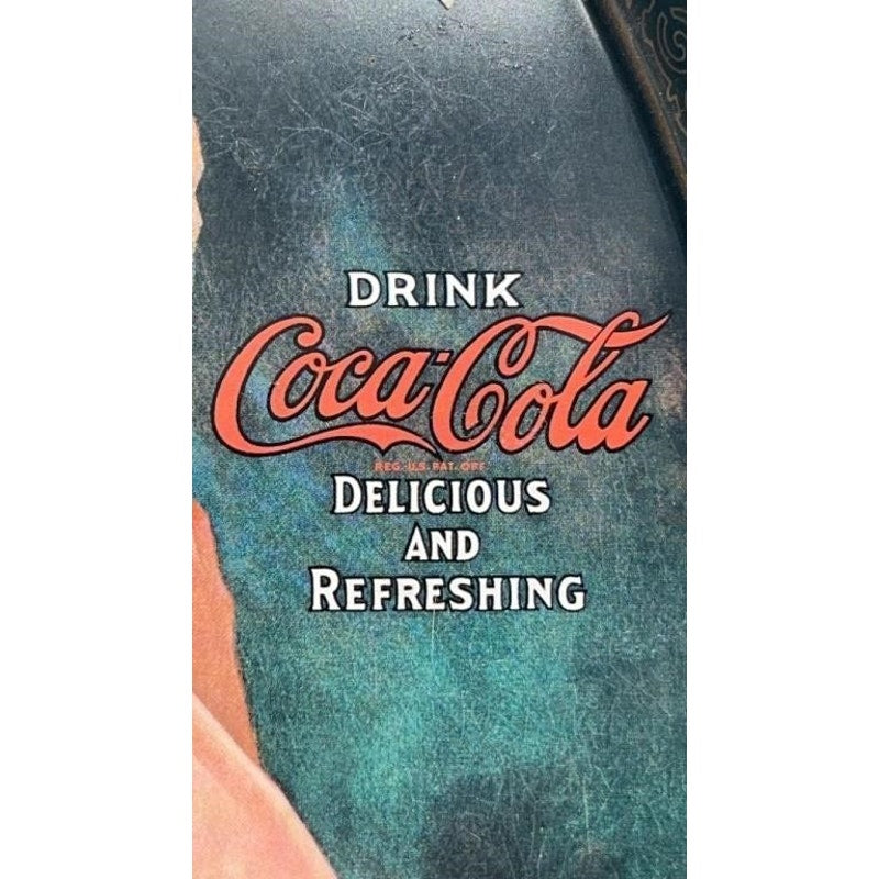 VTG 1973 Coca-Cola Tray  Betty Girl Oval Tin  1920s Ad Repro  12.5x15"