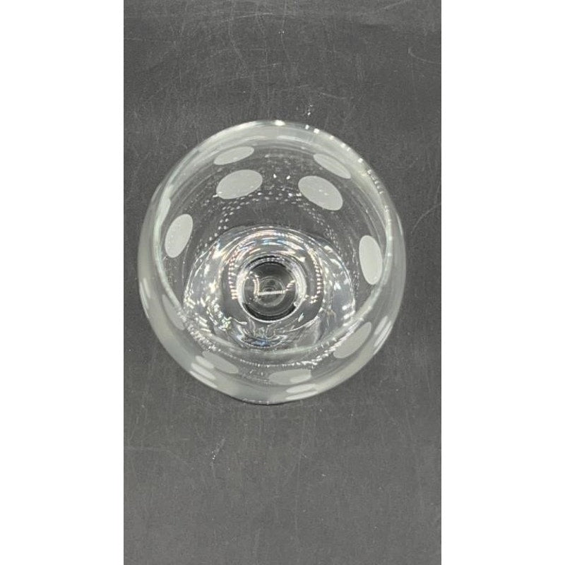Mikasa Cheers White Wine Glasses Set of 4 8.75" Etched Dots Lines Swirls Stripes
