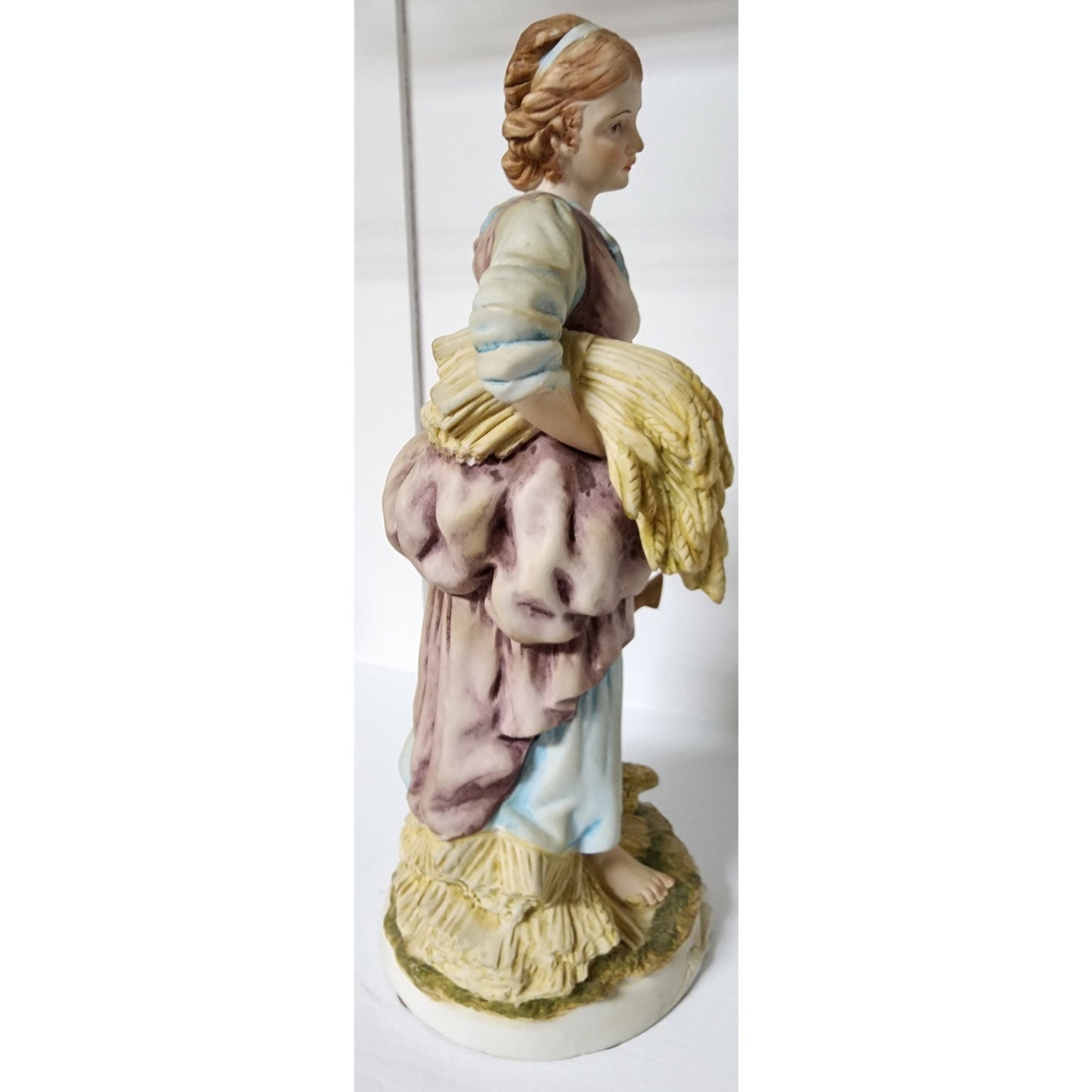 Lefton China Harvest Figurines Man & Woman – Hand Painted Vintage – 10” Tall