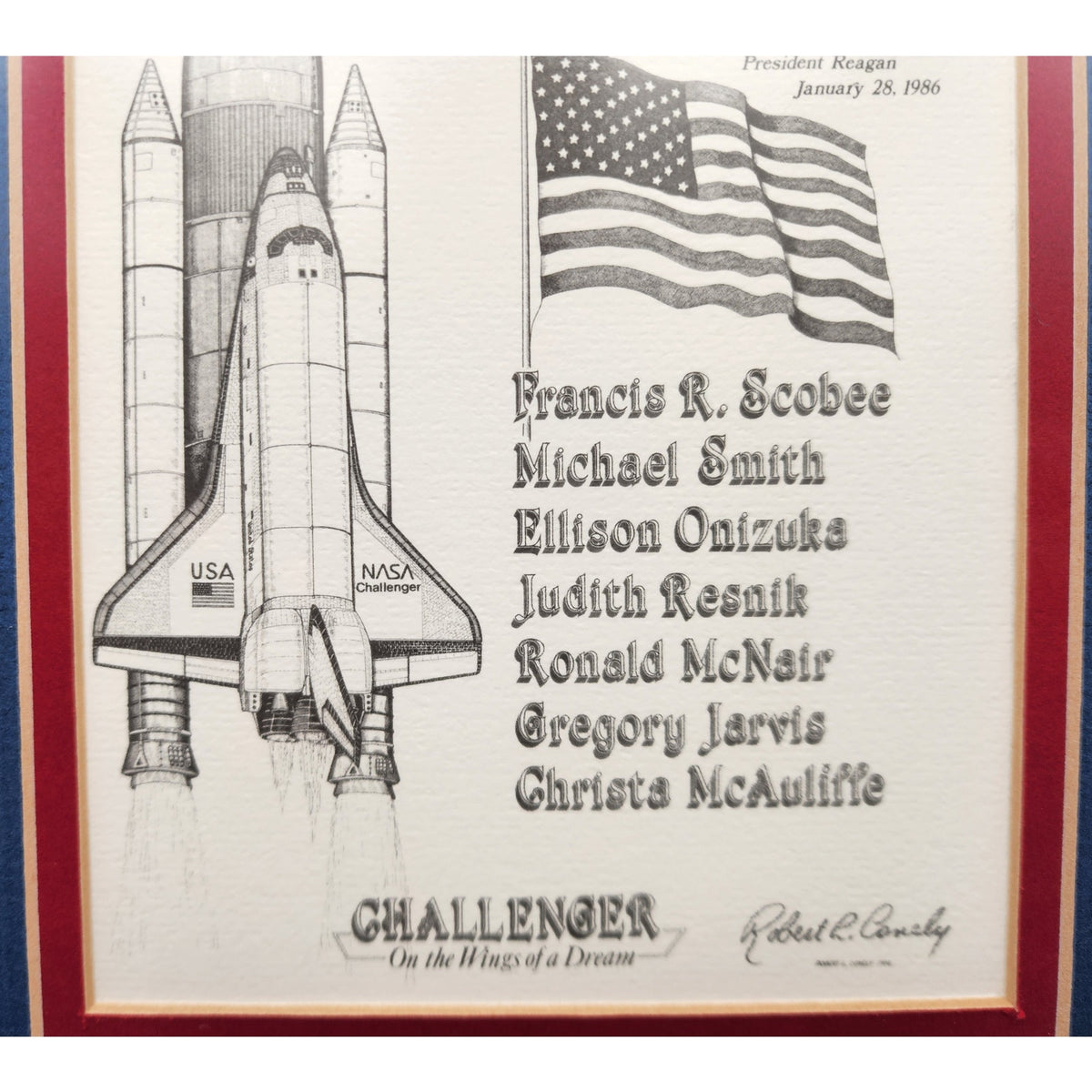 "On the Wings of a Dream” RConely Art & DieCast Space Shuttle Runway Tribute Set