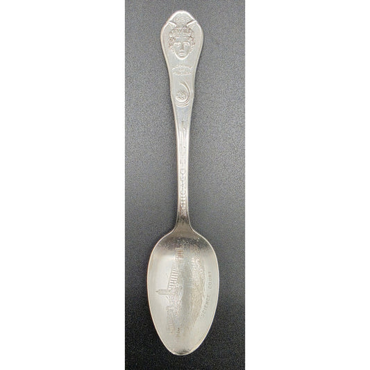 1933 Chicago Worlds Fair Souvenir Silver Spoon Wm A Rogers Science Court Travel
