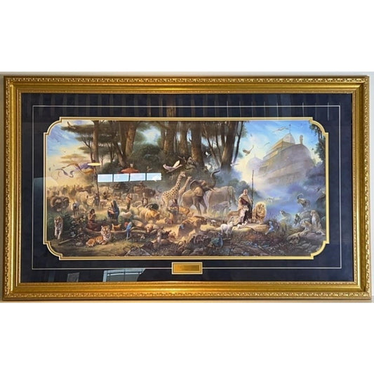Tom duBois "The Invitation" Signed Ltd Ed Framed Print COA Noah's Ark 43"x26"