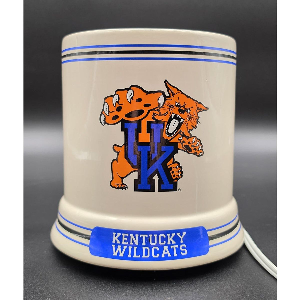 Vintage UK Kentucky Wildcats Ceramic Electric Candle Warmer Jar Melter W/ Scent