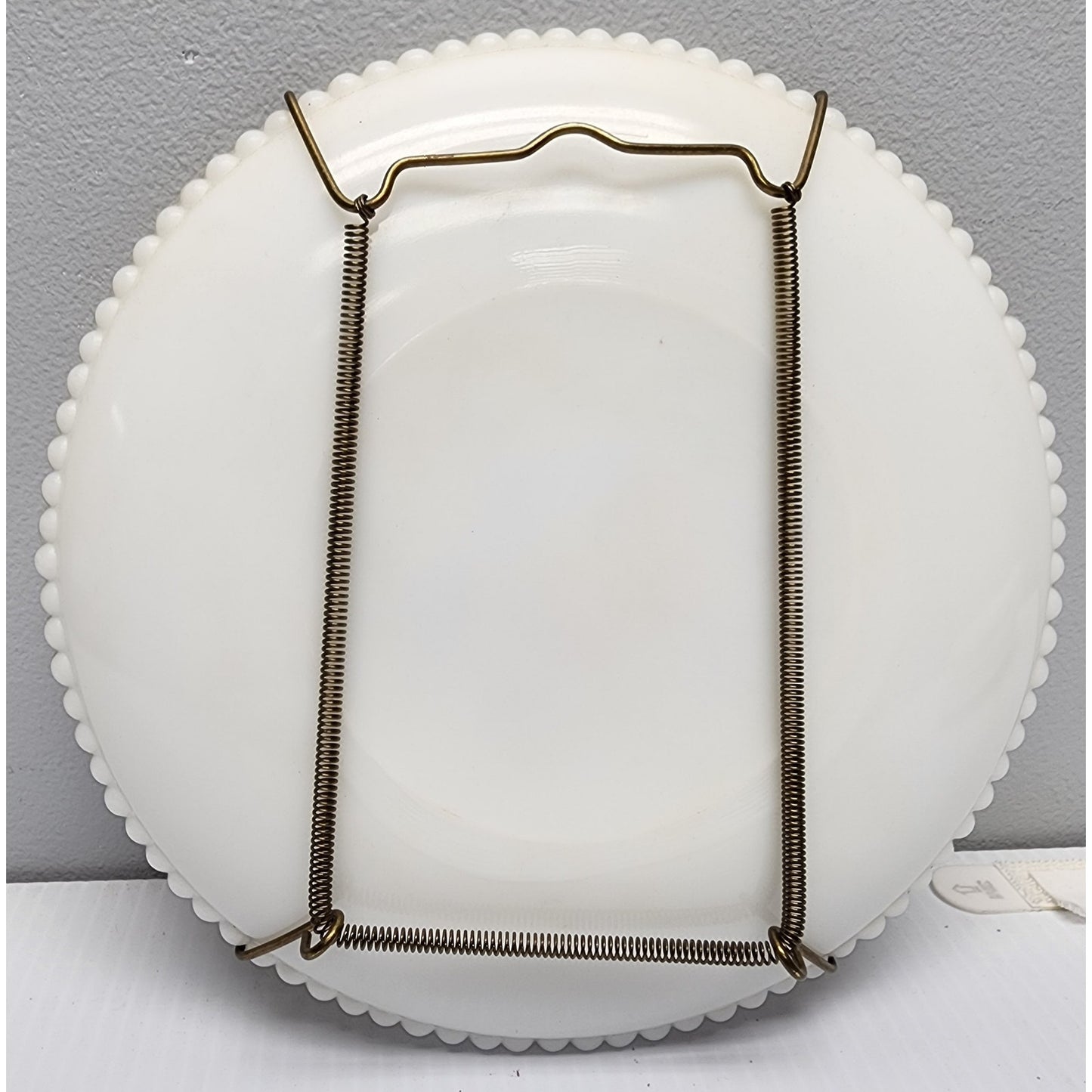 VTG Westmoreland Milk Glass Beaded Edge Fruit Plates 5 Set, Hand Painted, 7.5"