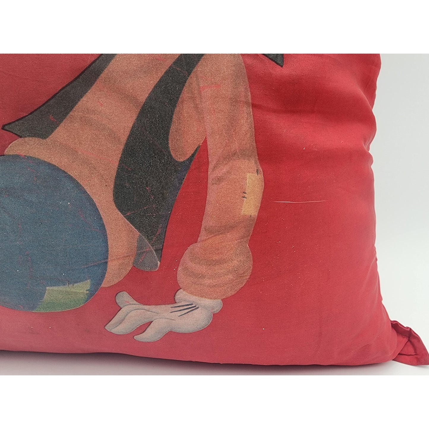 Vintage Walt Disney Goofy Pillow Red Retro Character Collectible RARE/ FAIR