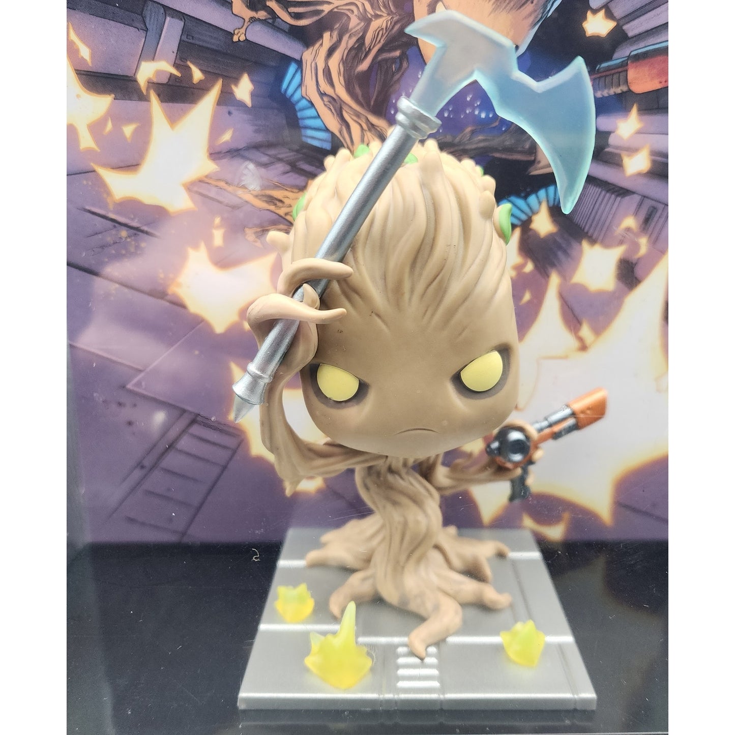 Funko Groot POP Art Acrylic Display Box 2022 Marvel GOTG Mint Shrink Wrap