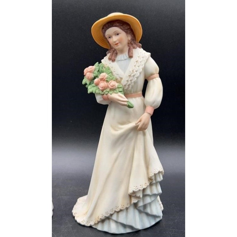 3 Homco Porcelain Figurines Bride's Day, Charlotte Rose &  Victorian Lady Lovely