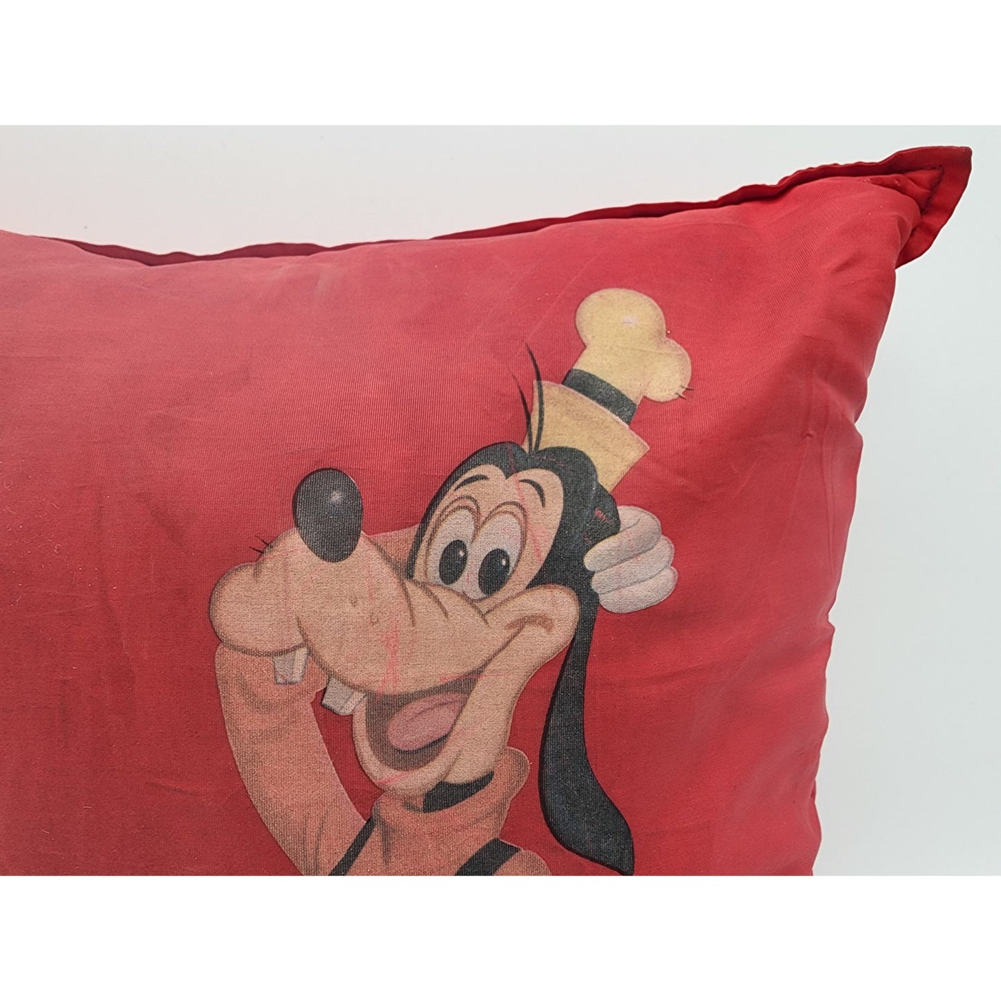 Vintage Walt Disney Goofy Pillow Red Retro Character Collectible RARE/ FAIR