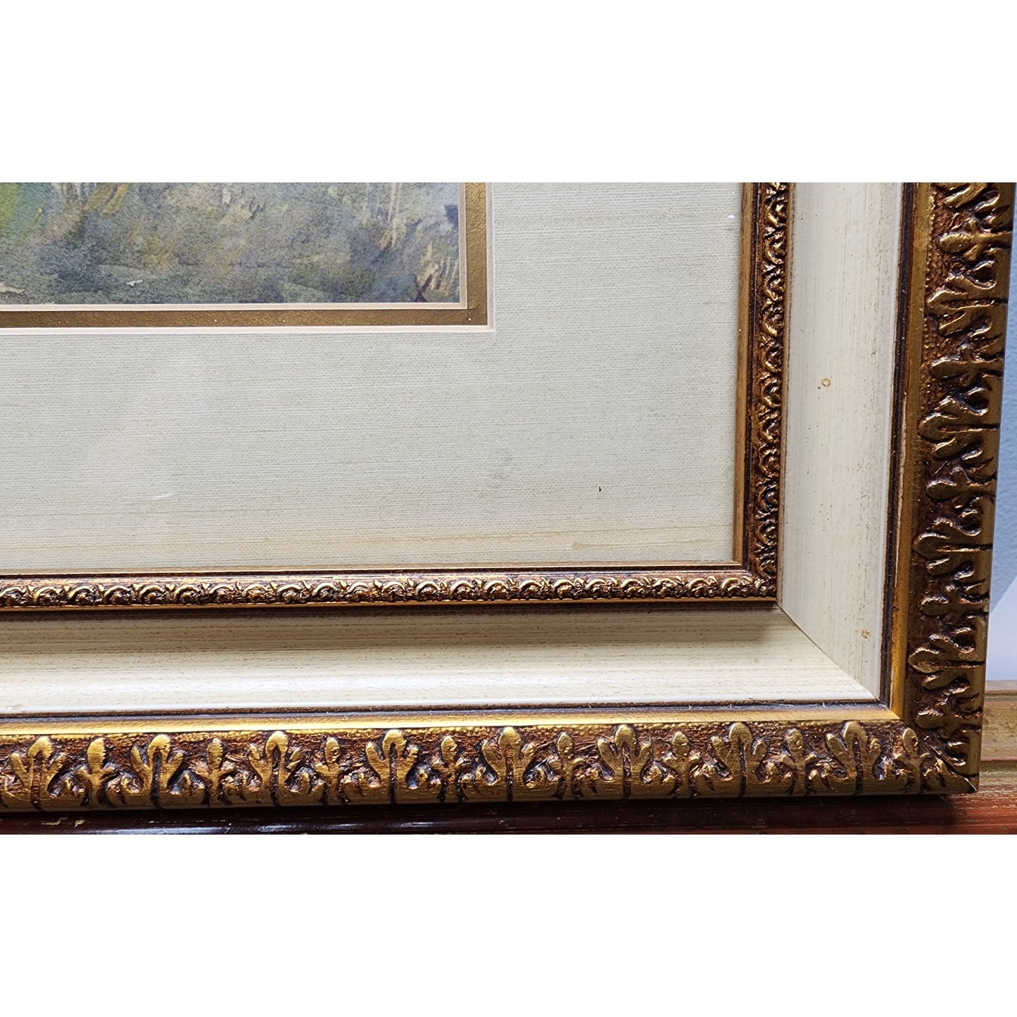 Paul Sawyier “Louisville Pike” Lithograph Framed w/ Double Mat, VTG