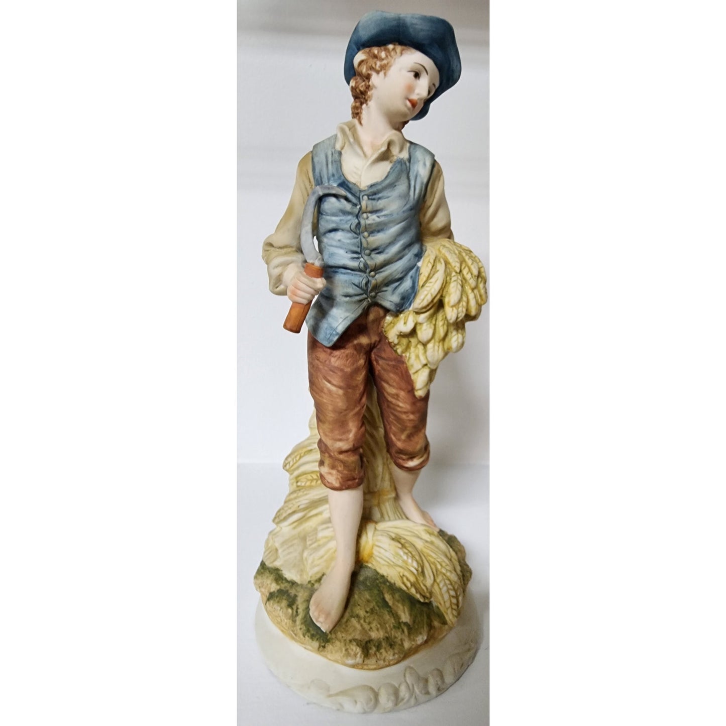 Lefton China Harvest Figurines Man & Woman – Hand Painted Vintage – 10” Tall
