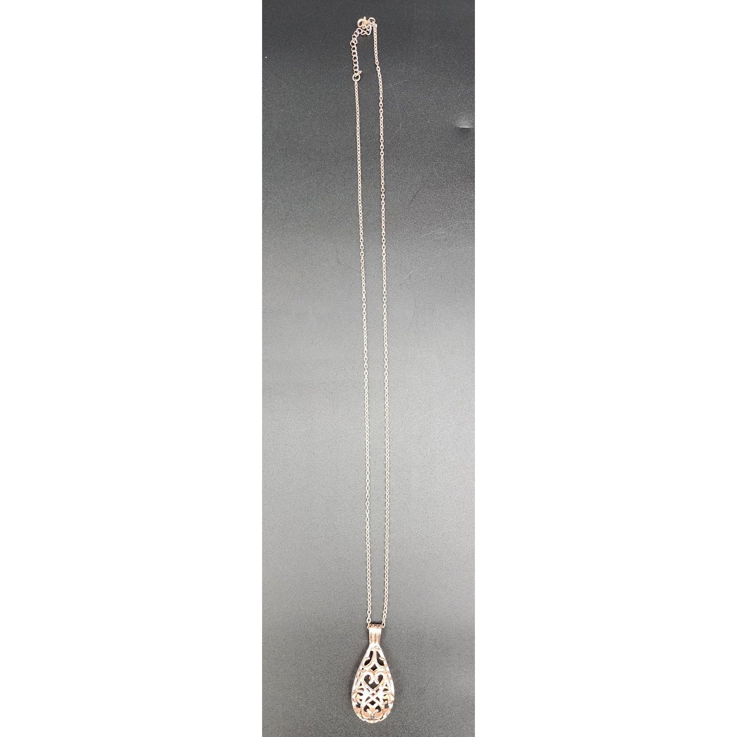 Set of 3 Vintage Gold & Rose Gold Necklaces Tassel Filigree Pendant Lot - 1980s