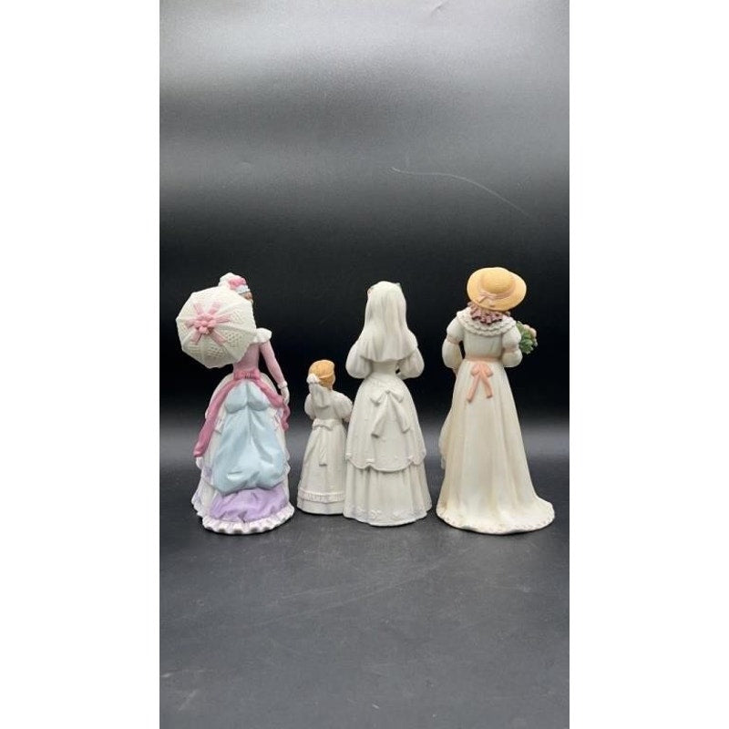 3 Homco Porcelain Figurines Bride's Day, Charlotte Rose &  Victorian Lady Lovely