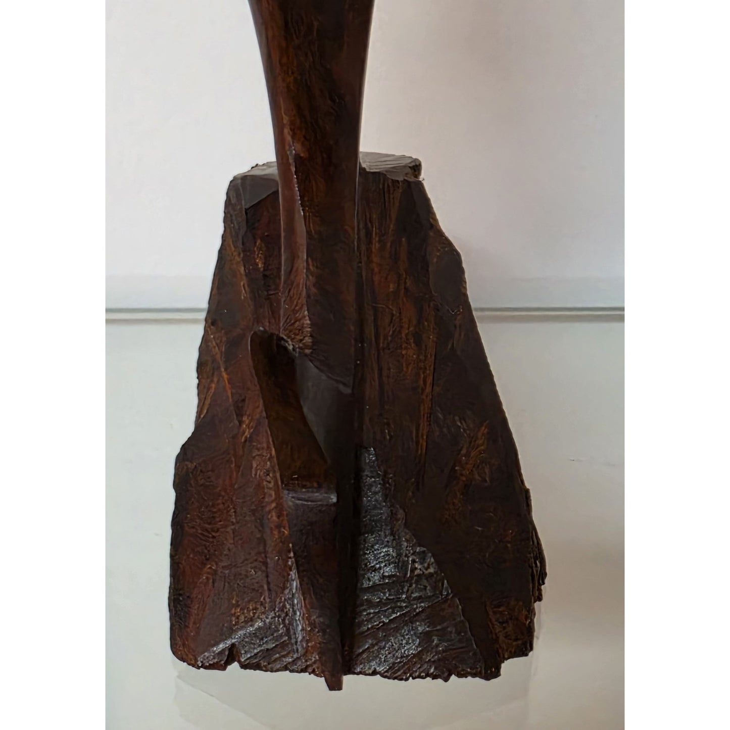 Vintage Hand‑Carved Mahogany Swordfish Statue 8.5" Elegant Wood Art - Beautiful