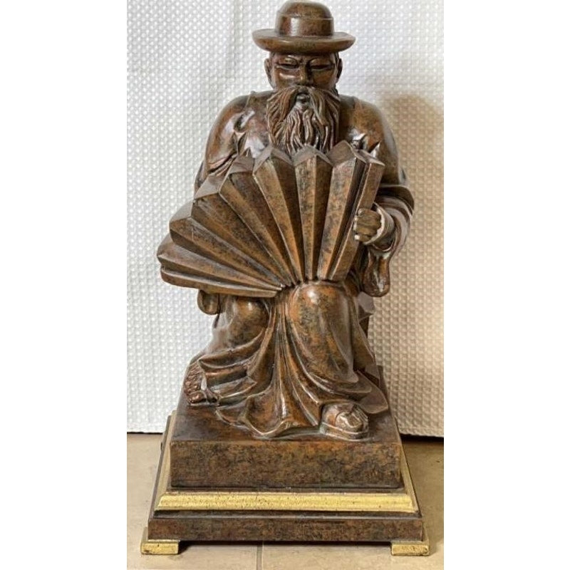 Vintage Oriental Scholar Statue – Ambience by Kichler – 22.5" Resin