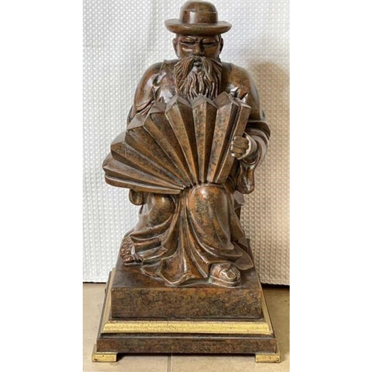 Vintage Oriental Scholar Statue – Ambience by Kichler – 22.5" Resin