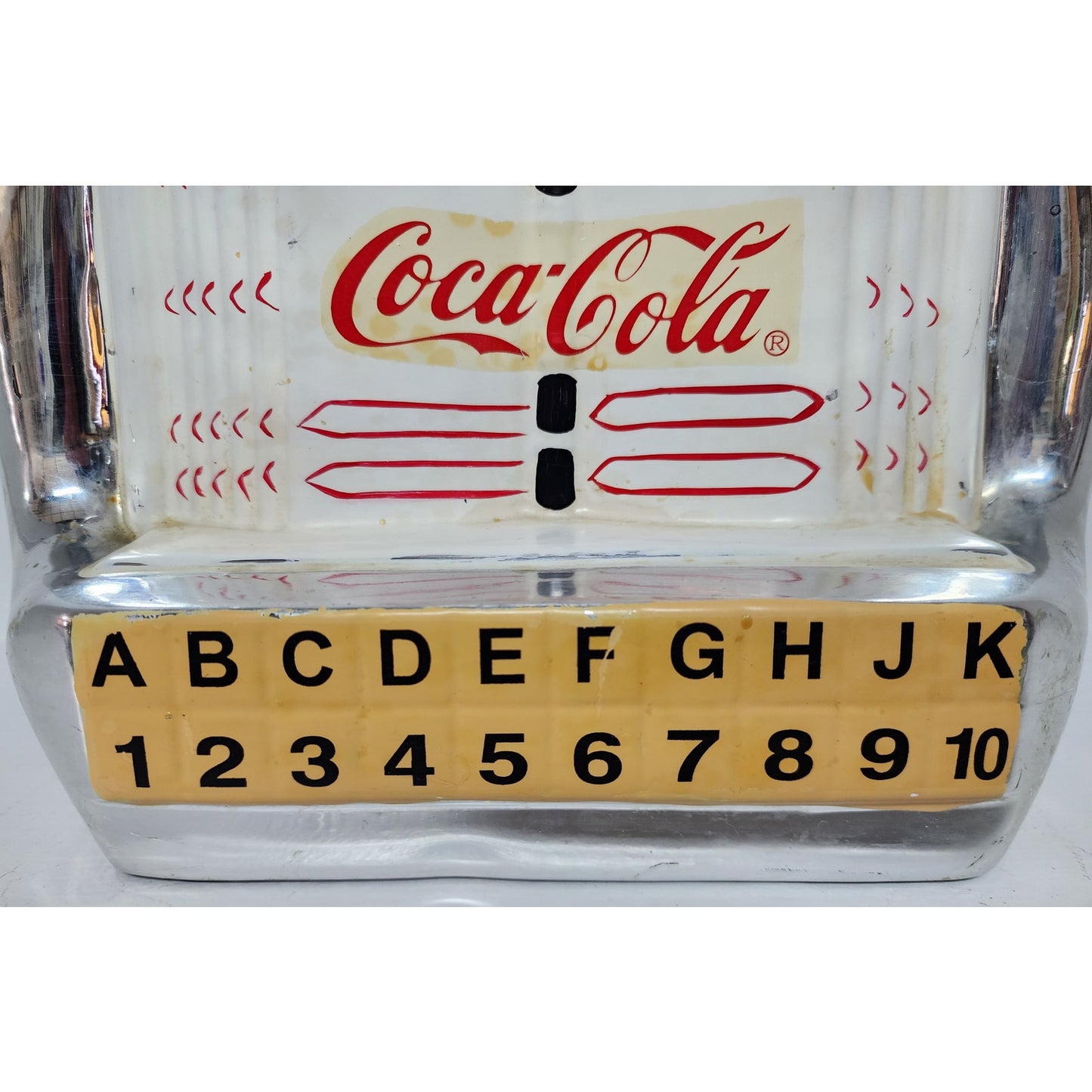 Vintage Coca-Cola Jukebox Cookie Jar 2000 Gibson Ceramic Retro Chrome Look