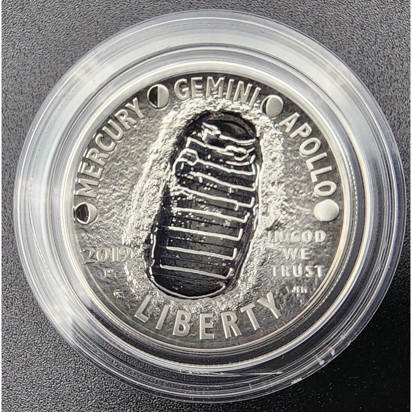 Apollo 11 50th Anniversary 5oz, 1oz + Half Dollar Proof Sets with OGP & CoAs with 1967 Newsweek, Man on the Moon Stamps, 50th Anniversary Embroidered Patches