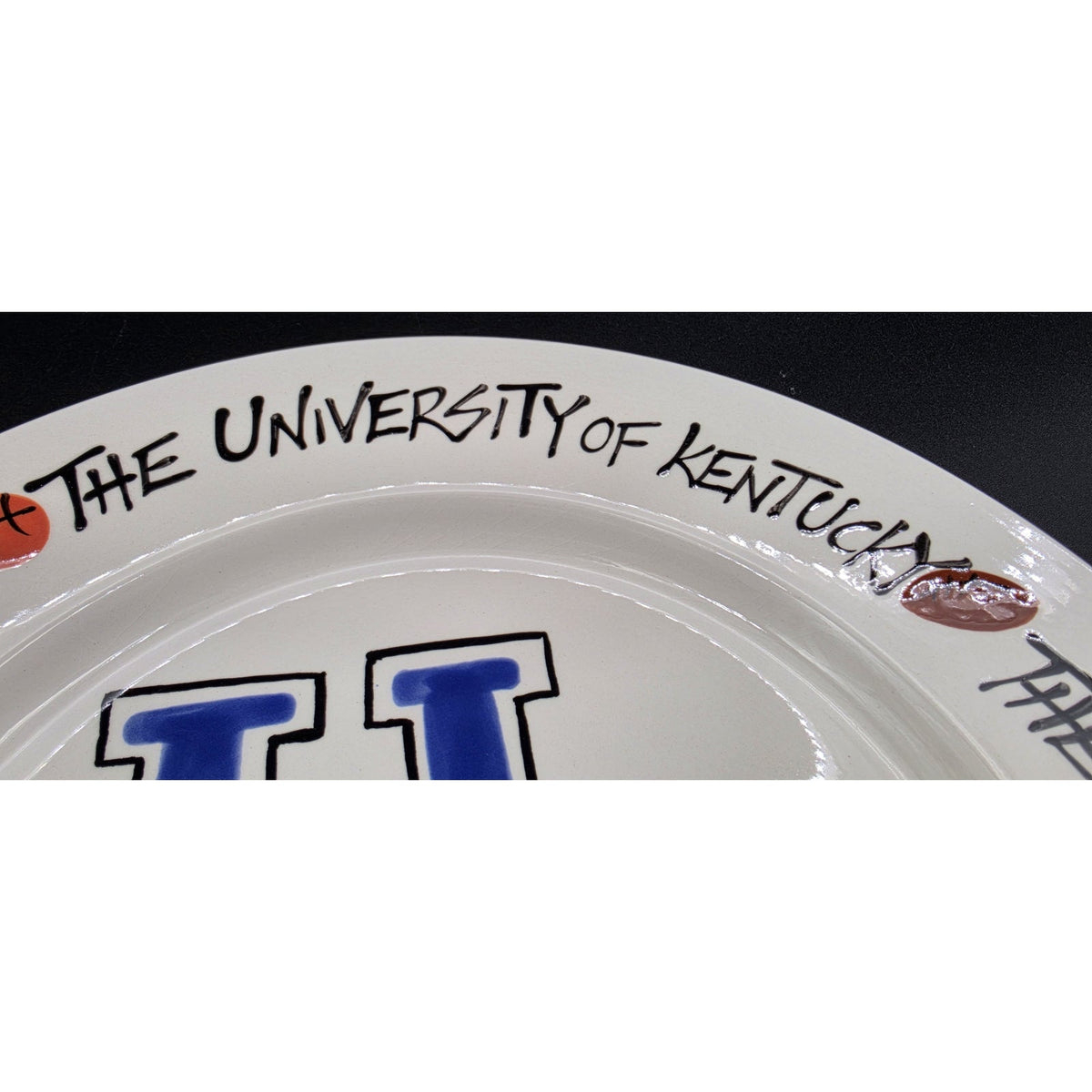 Vintage University of Kentucky UK Wildcats 10.5" Hand Painted Plate TCABELLS TOO