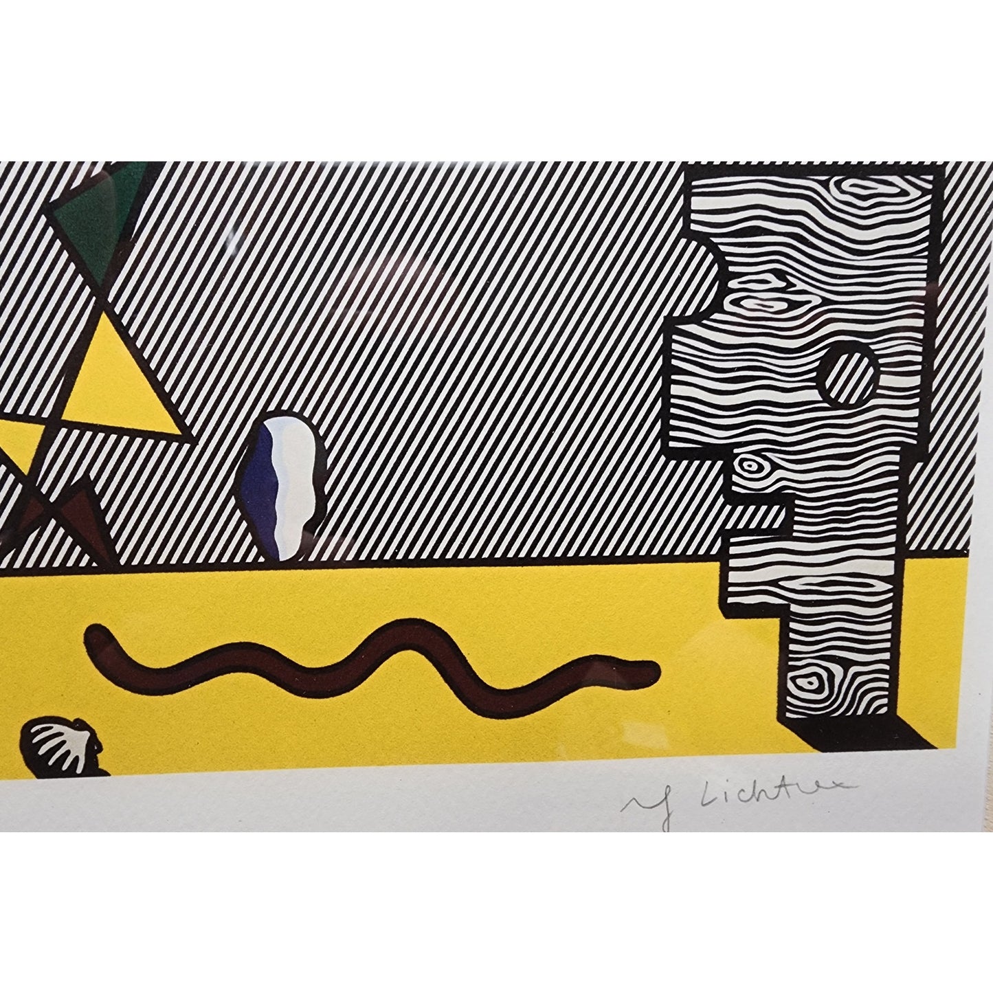 Roy Lichtenstein Figures 1977 Giclée Signed Print Framed Pop Art 18x13