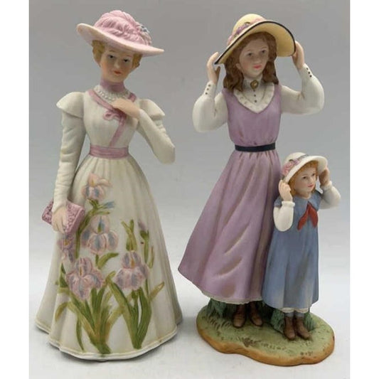 Home Interiors Porcelain Figurines Francesca 1997 & "Summer Days" girls 88412-98