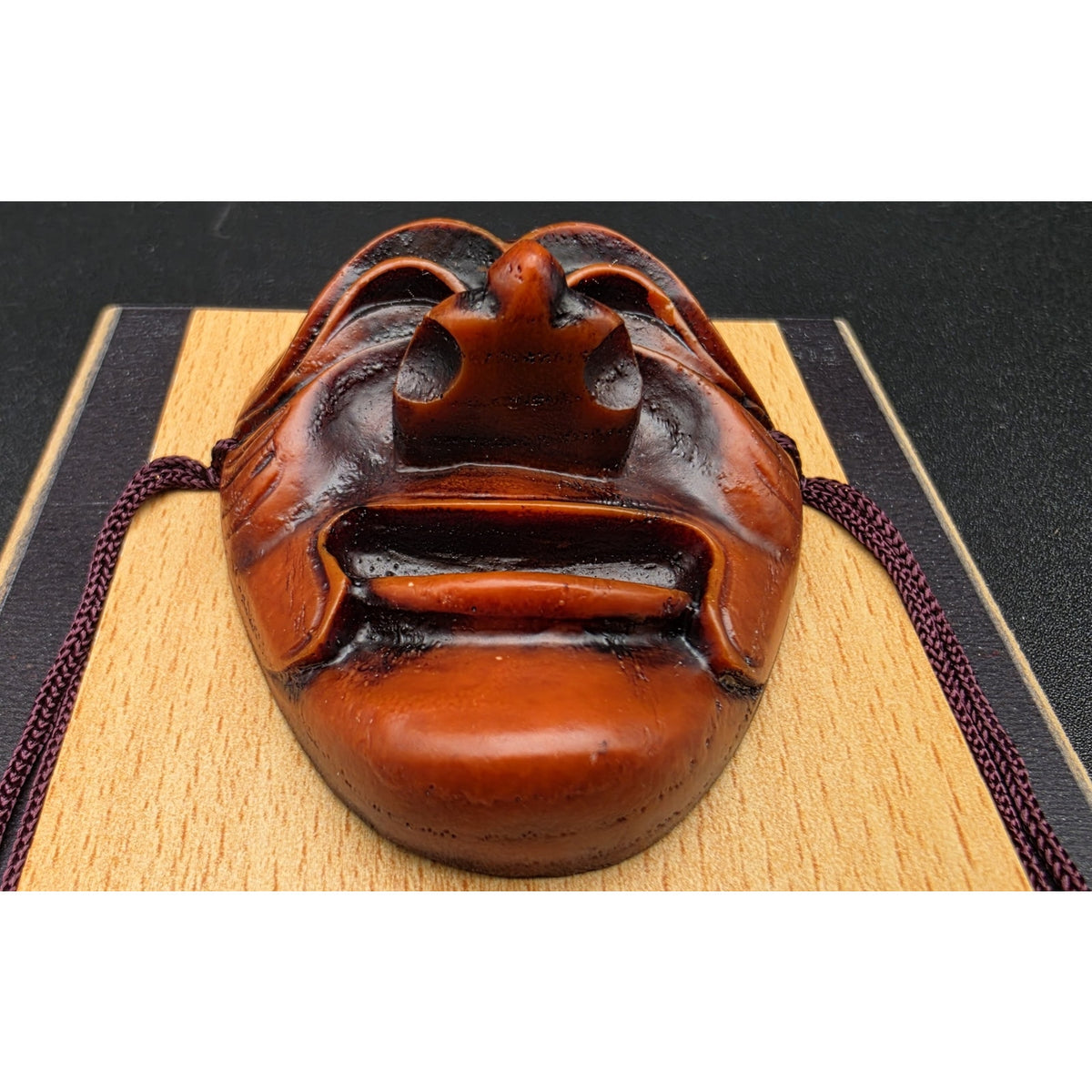 Vintage Korean Hahoe Mask Yangban Aristocrat Wall Plaque Byeolsin Exorcism Box