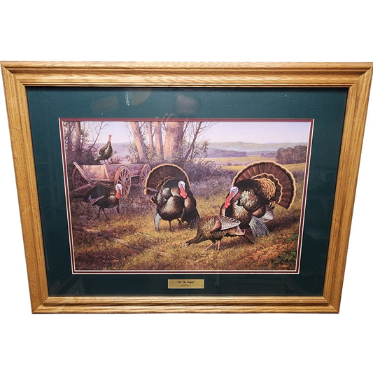 Hayden Lambson "On the Wagon" Signed LtdEdt Framed Print 1405/5500 Turkeys 34x26