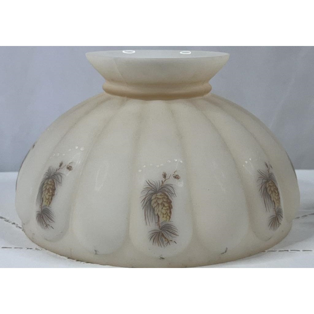 Aladdin Brass Table Lamp w/ Hand-Painted Milk Glass Shade – Model Works