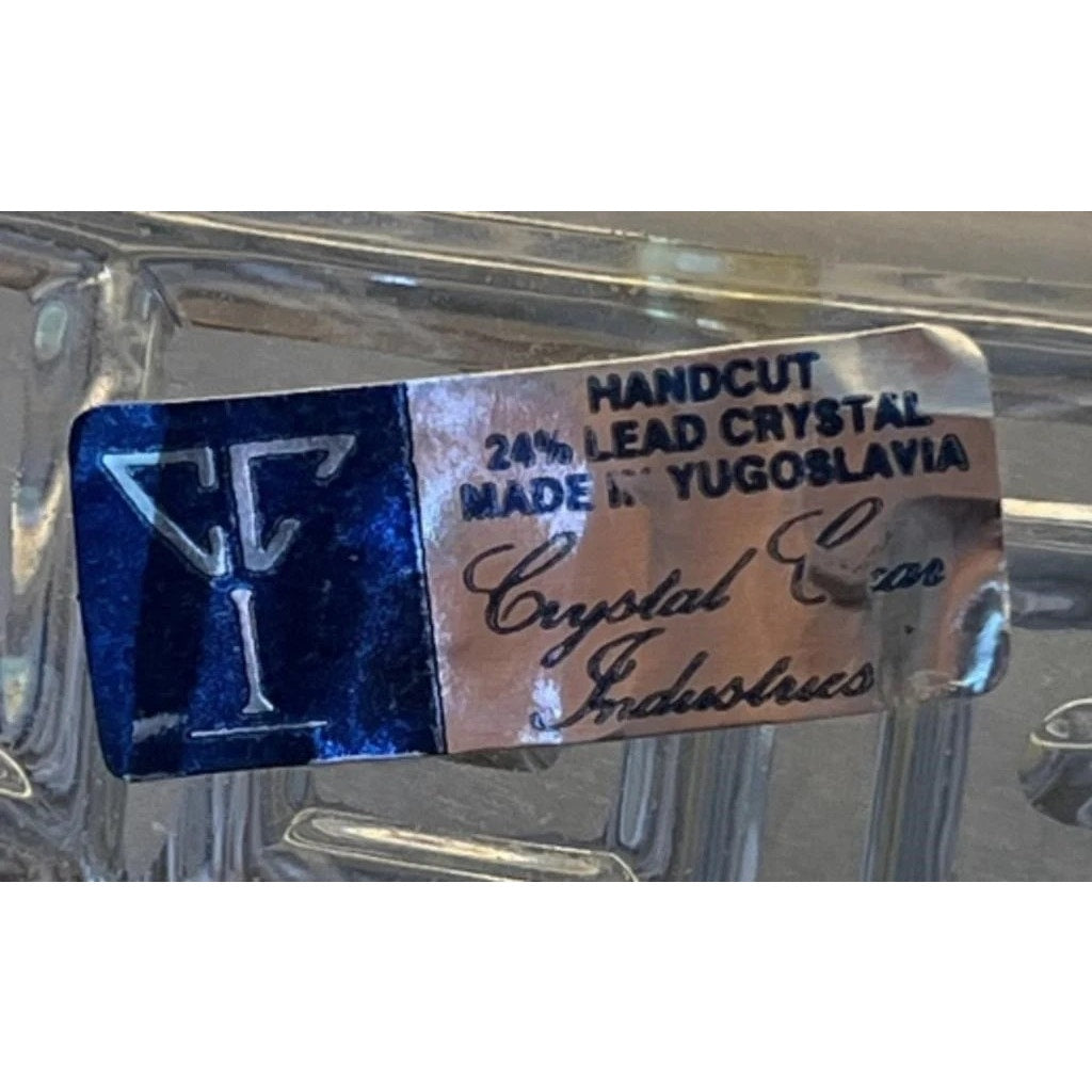 Vintage 32" Hand Cut Lead Crystal Table Lamp – Elegant Yugoslavia Made