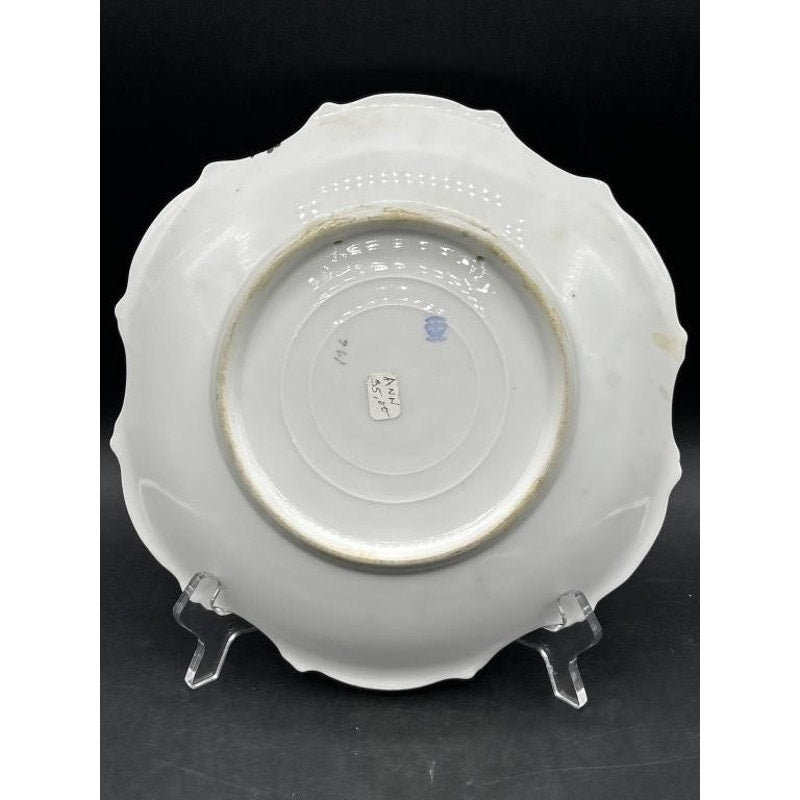 Victoria Austria Sevres Style Kaufmann Watteau Scene Plate 10" Celeste Blue 22K Gold