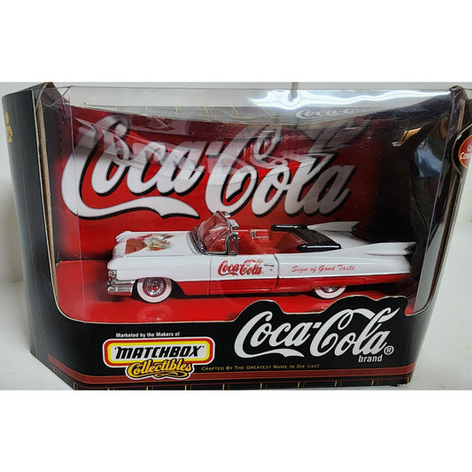 Coca-Cola 1959 Cadillac Convertible Santa Claus Matchbox Collectible DieCast VTG
