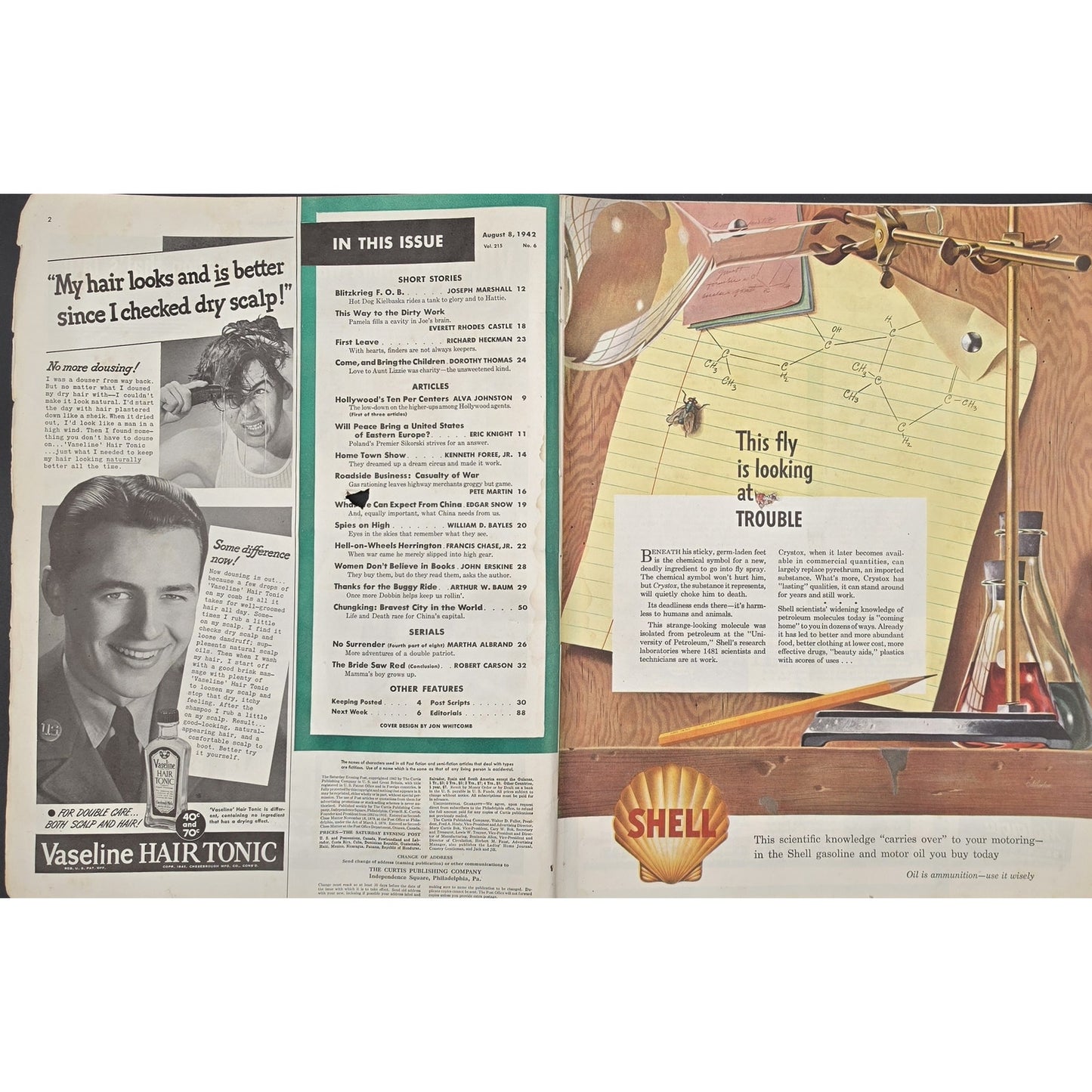 WWII Era Saturday Evening Post Lot 1942–1947 w/ Ads & Stories (3 Issues)