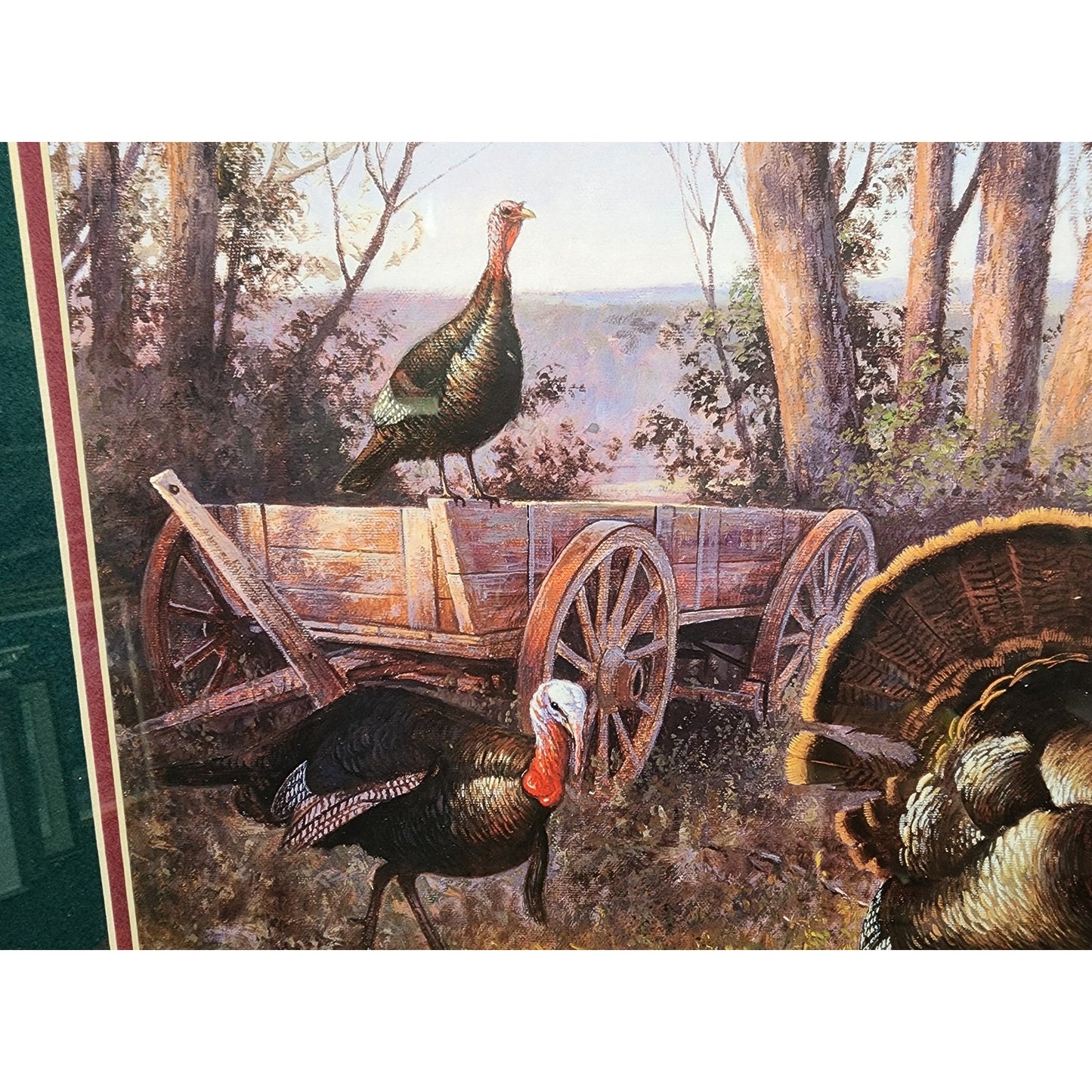 Hayden Lambson "On the Wagon" Signed LtdEdt Framed Print 1405/5500 Turkeys 34x26