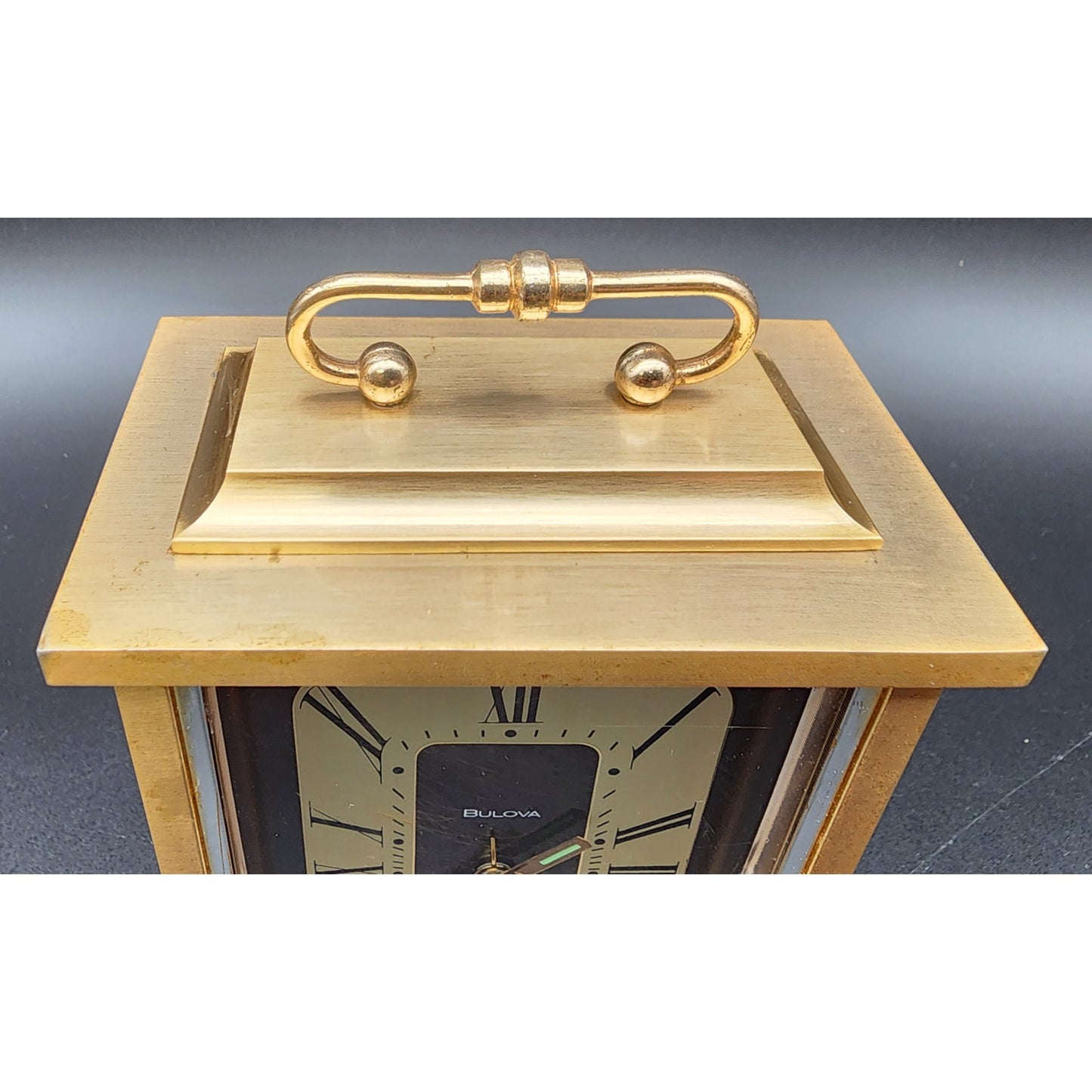 Vintage Bulova Brass Quartz Alarm Clock Japan – Carriage Style, Tested & Working